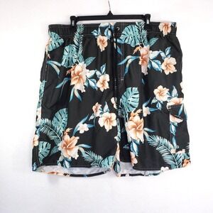 Croft & Barrow XXL Mens Floral‎ Swim Trunks Hawaiian Tropical Swimsuit Beach